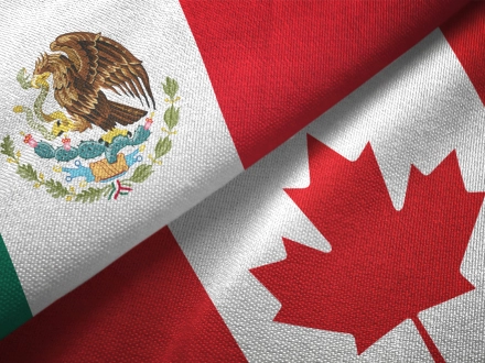 Relaciones comerciales Canadá-México / Banderas