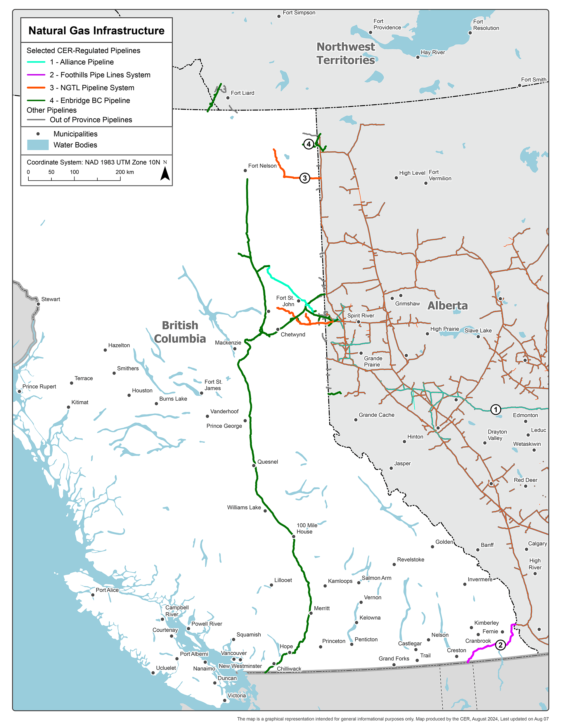 Mapa de Infraestructura de Trade & Invest BC - Gas Natural